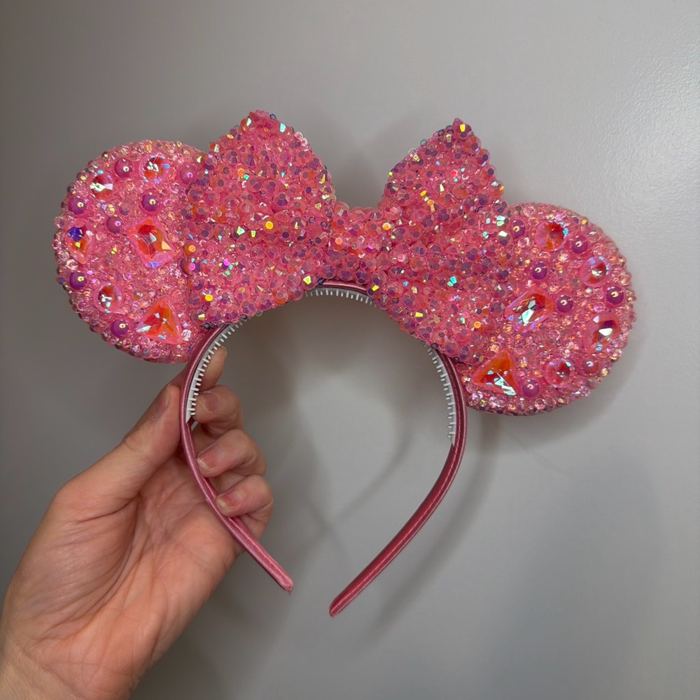 Pink Sparkle Minnie Ear Headband